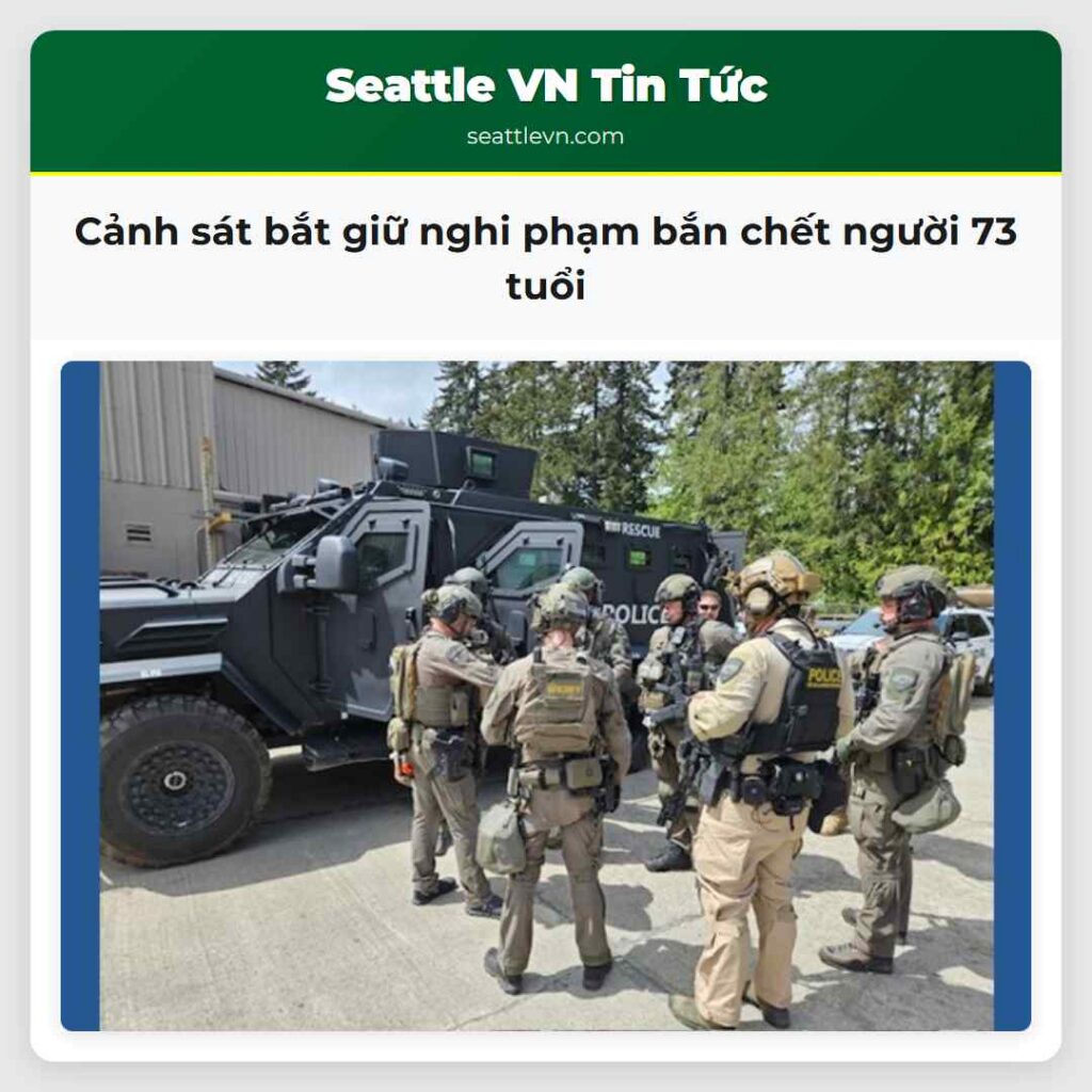 Cảnh sát bắt giữ nghi phạm bắn chết người 73 tuổi