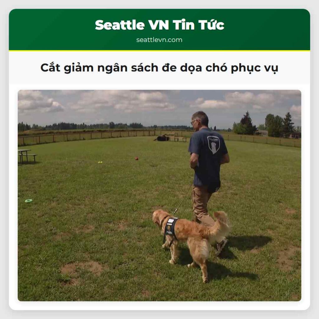 Cắt giảm ngân sách đe dọa chó phục vụ