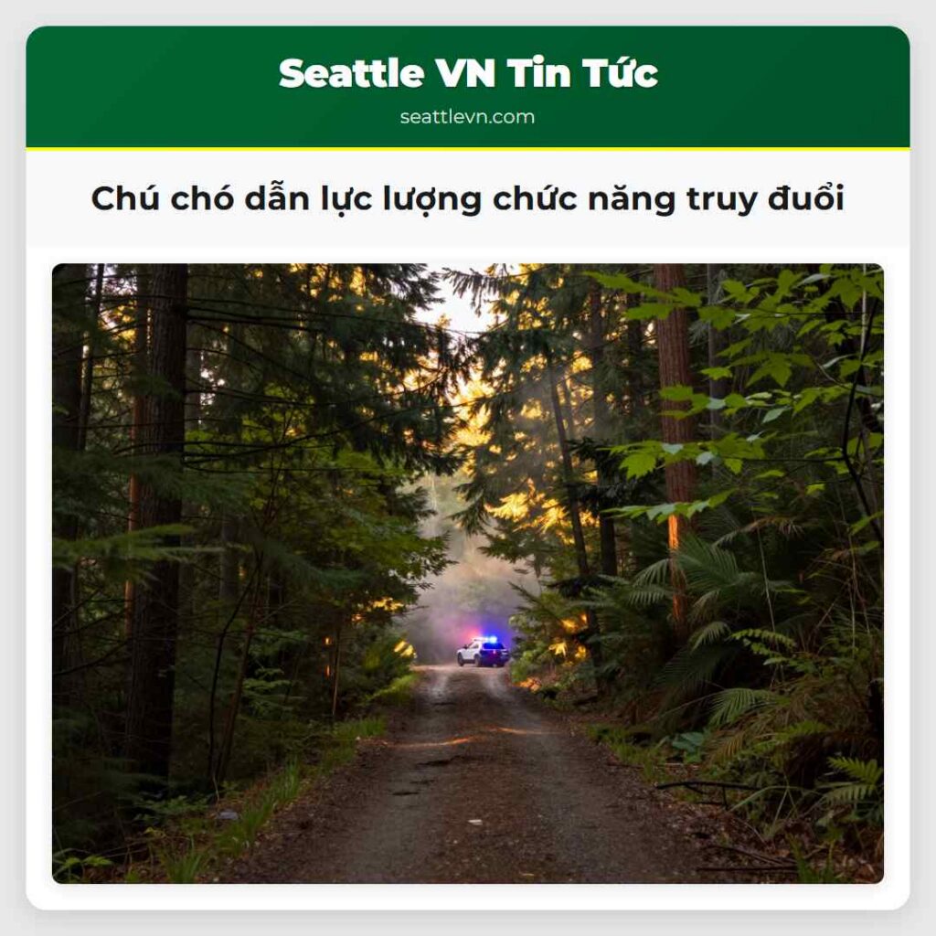 Chú chó dẫn lực lượng chức năng truy đuổi