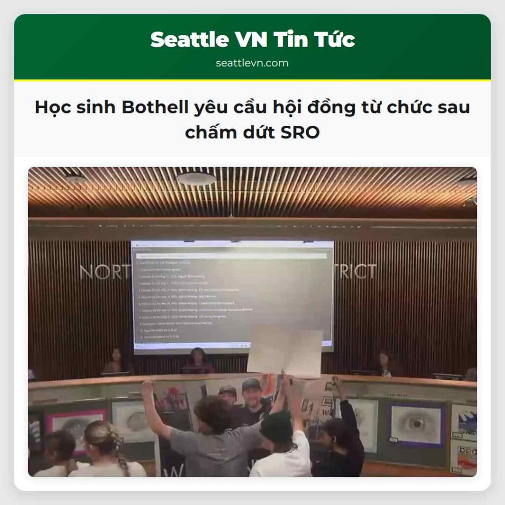 Học sinh Bothell yêu cầu hội đồng từ chức sau