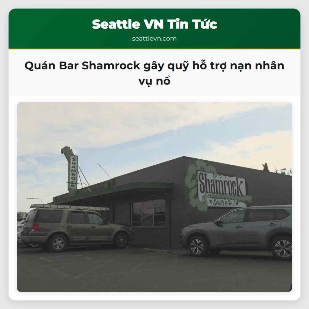 Quán Bar Shamrock gây quỹ hỗ trợ nạn nhân vụ nổ