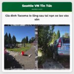 Gia đình Tacoma lo lắng sau tai nạn xe lao vào sân