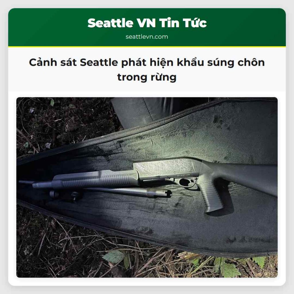 Cảnh sát Seattle phát hiện khẩu súng chôn trong