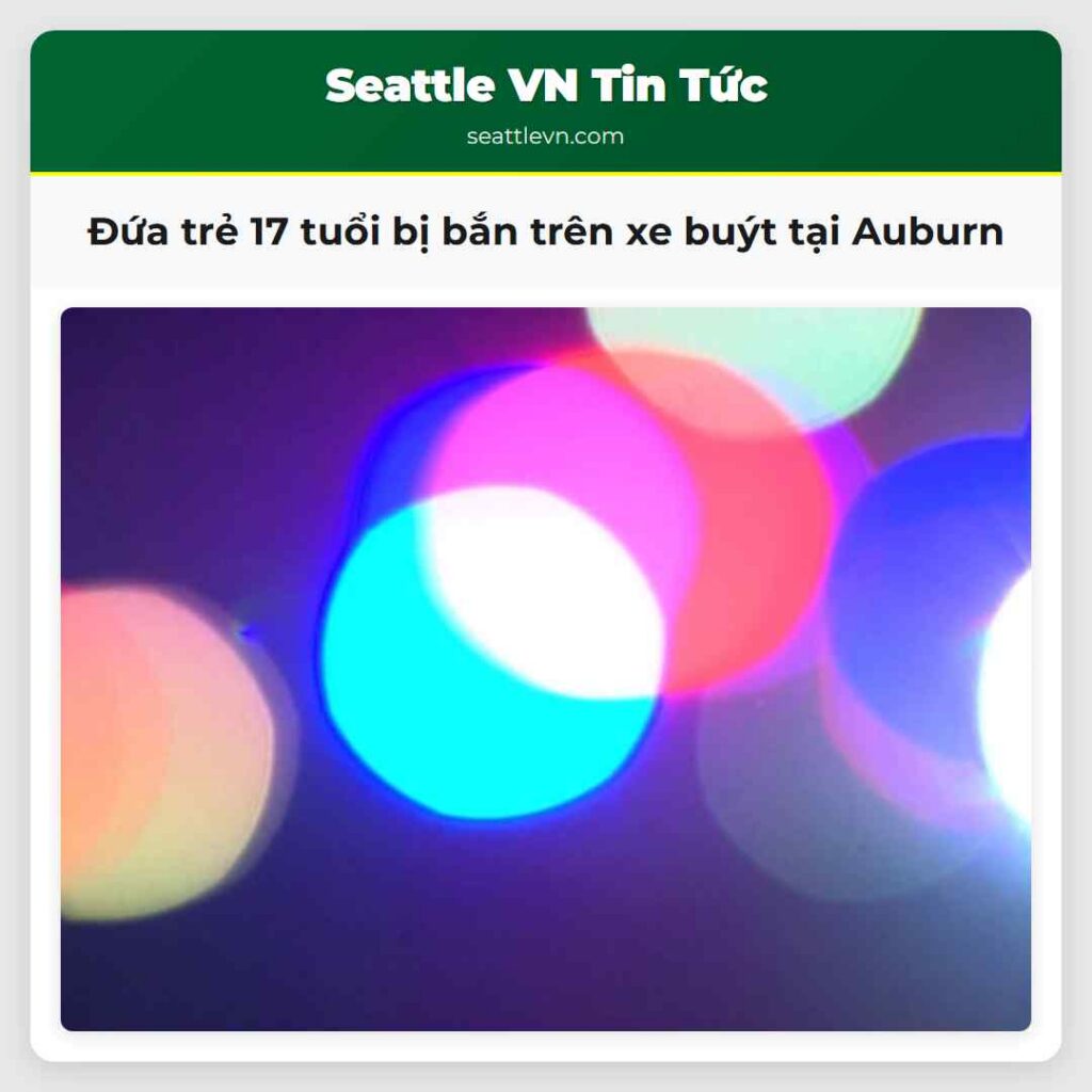 Đứa trẻ 17 tuổi bị bắn trên xe buýt tại Auburn