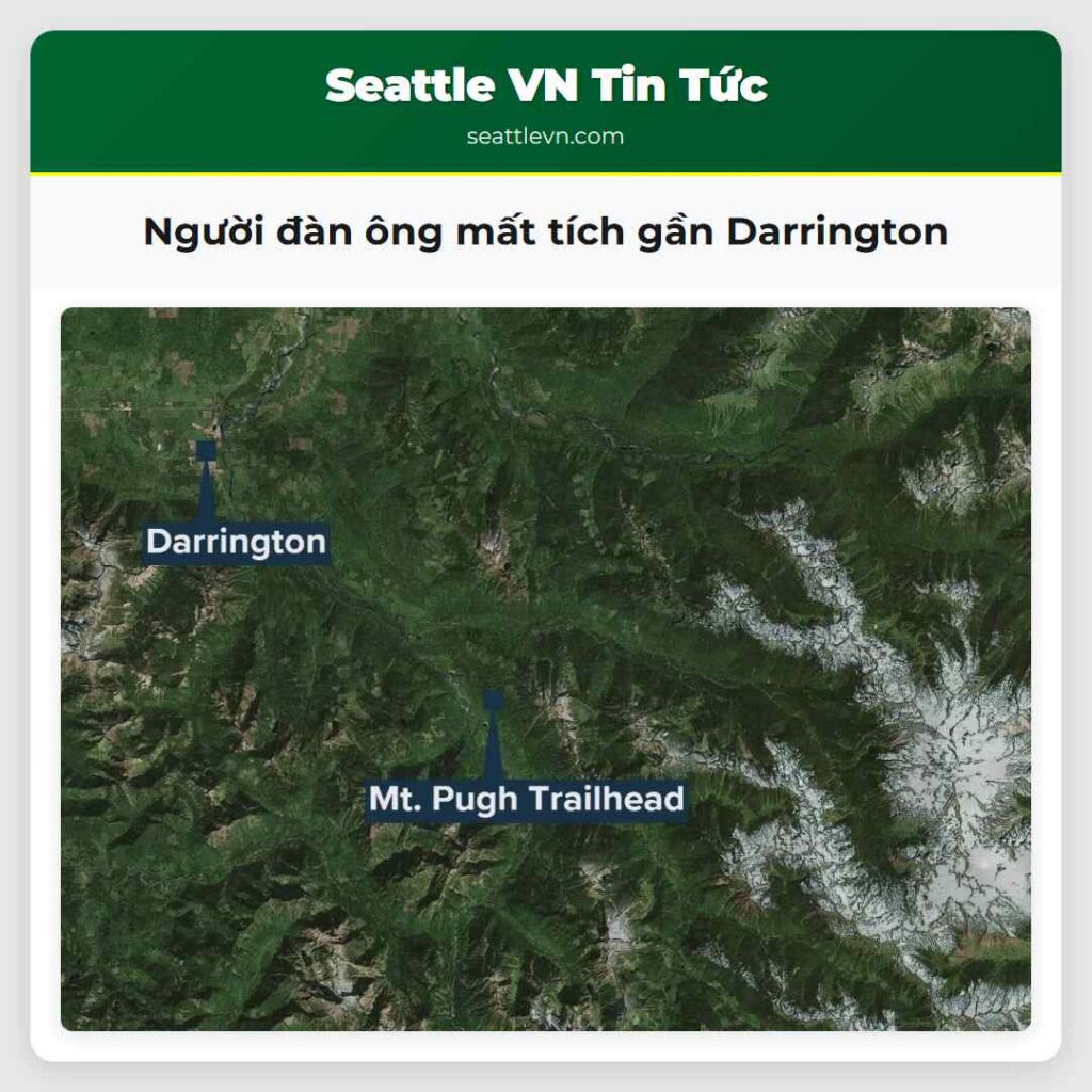 Người đàn ông mất tích gần Darrington