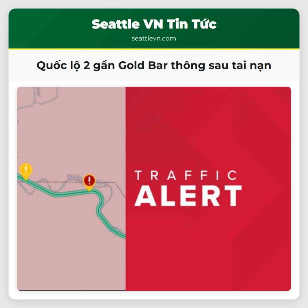 Quốc lộ 2 gần Gold Bar thông sau tai nạn