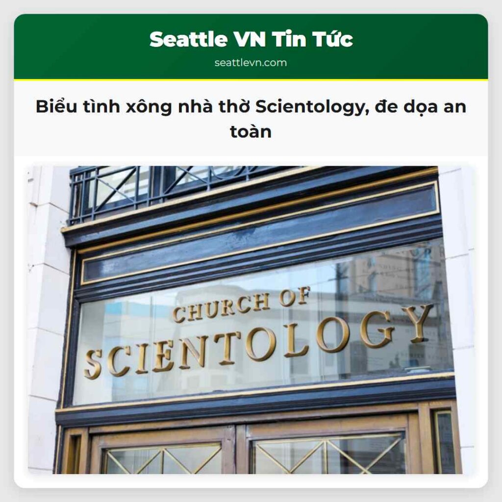 Biểu tình xông nhà thờ Scientology, đe dọa an toàn