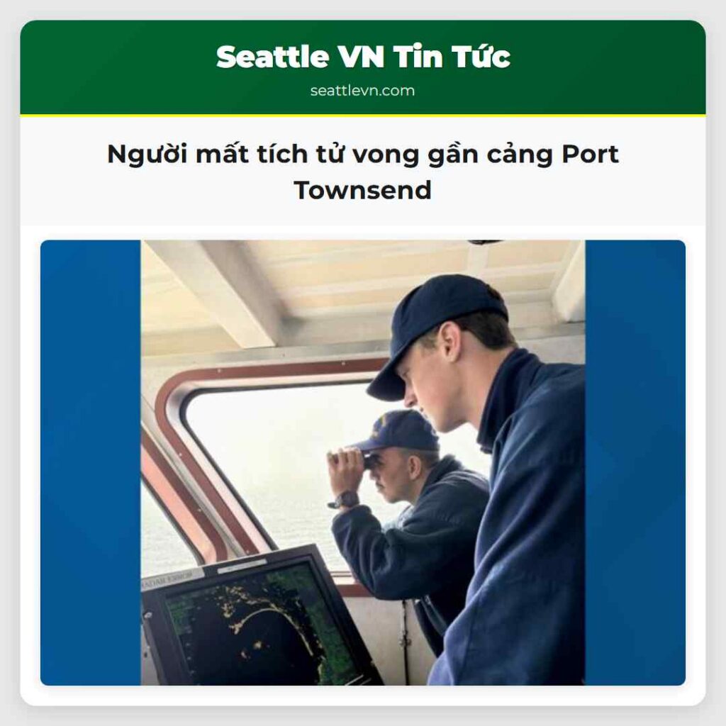 Người mất tích tử vong gần cảng Port Townsend