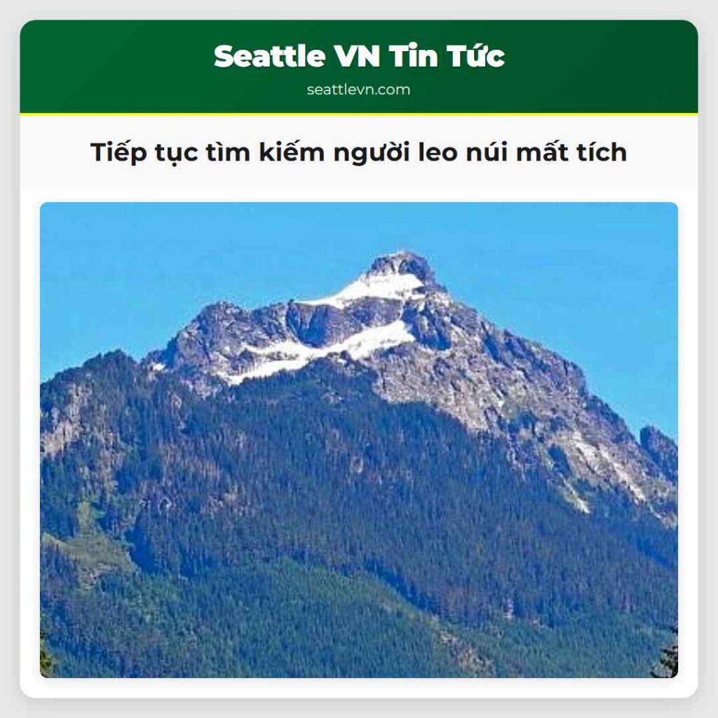 Tiếp tục tìm kiếm người leo núi mất tích