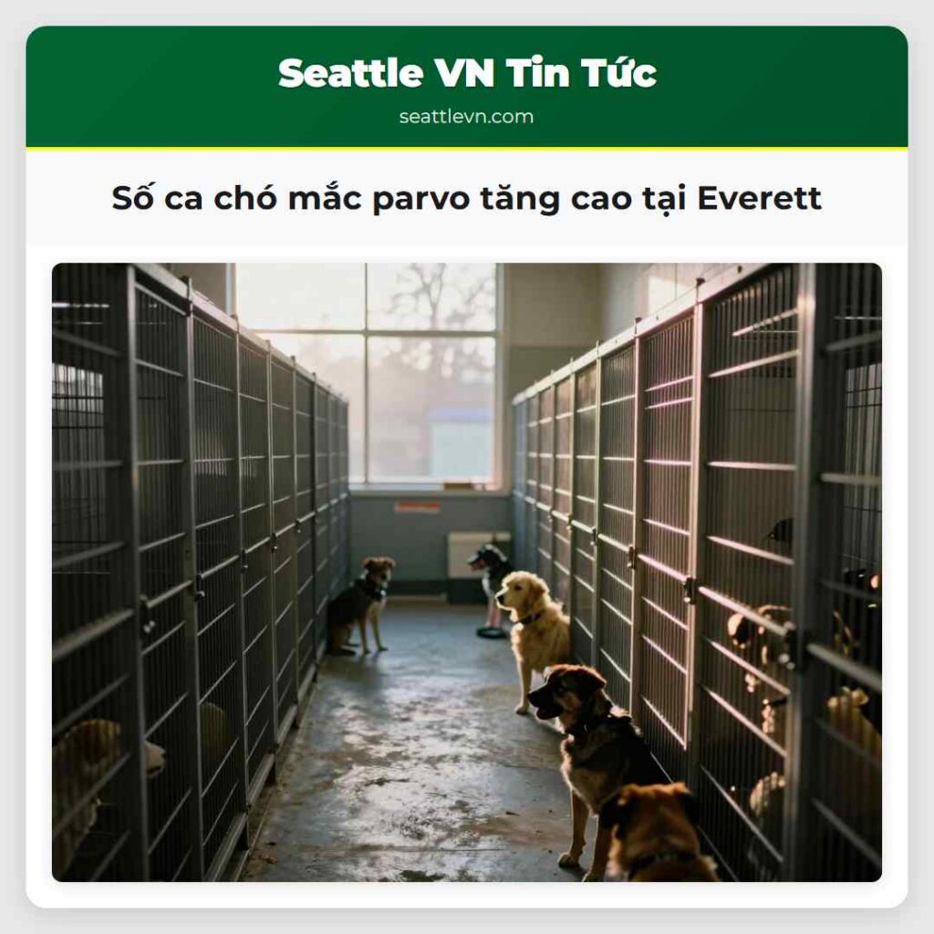 Số ca chó mắc parvo tăng cao tại Everett