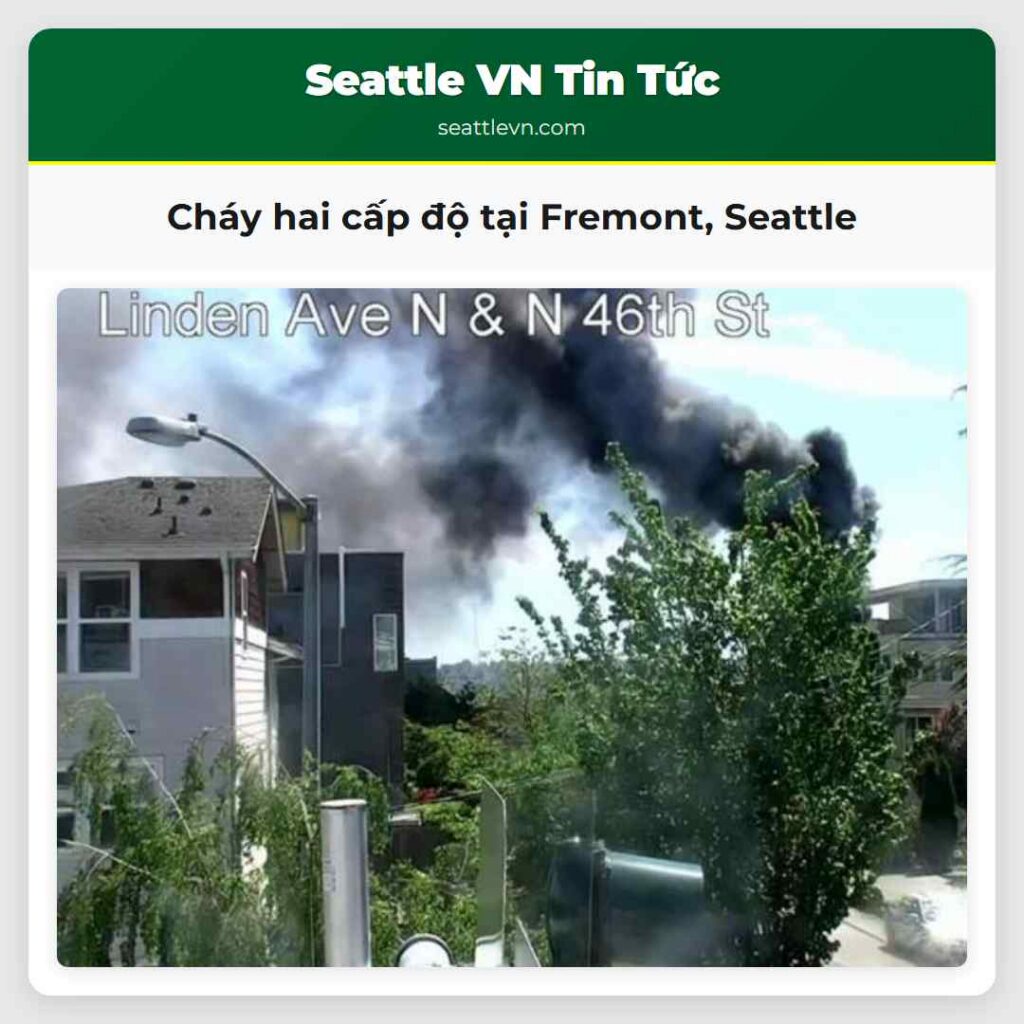 Cháy hai cấp độ tại Fremont, Seattle