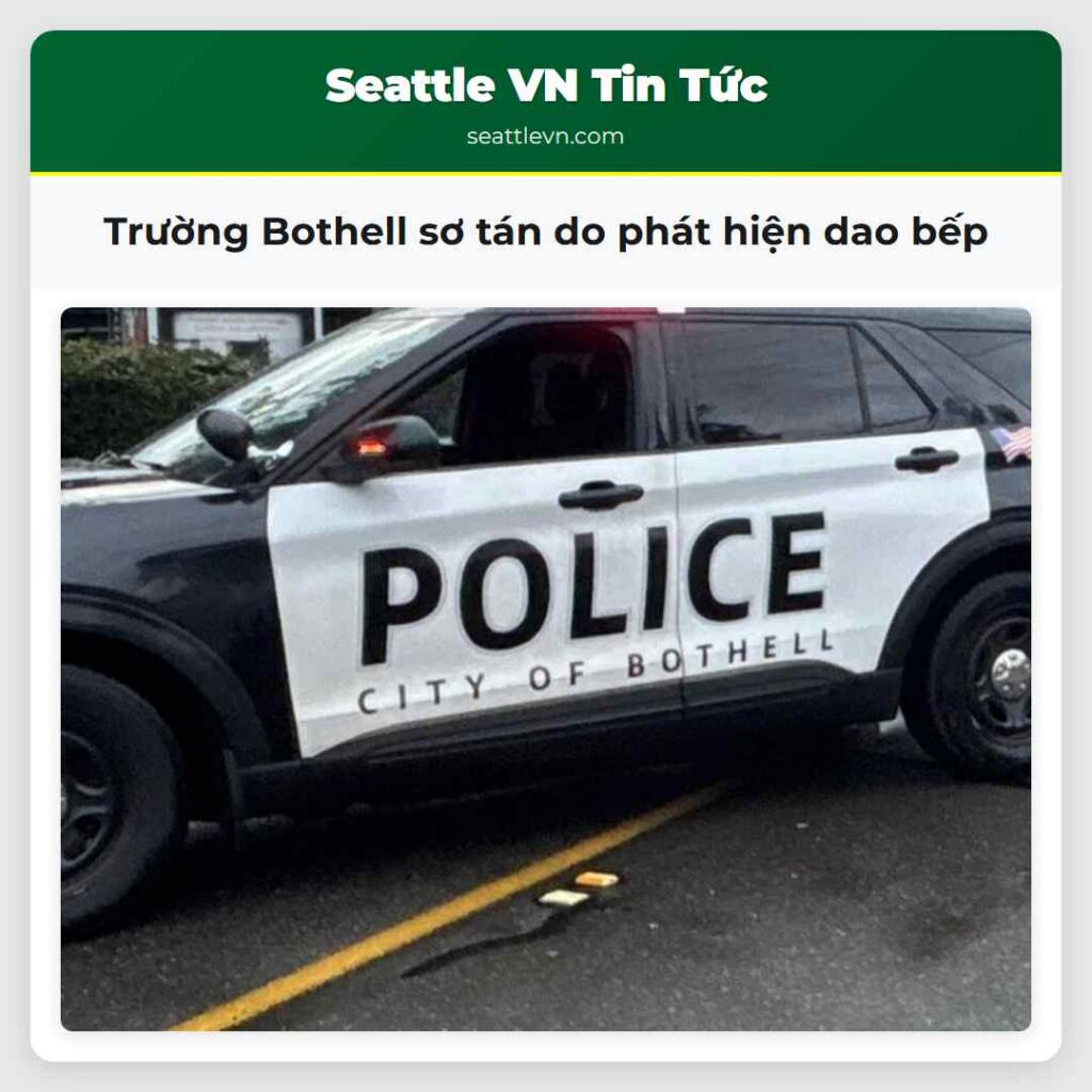 Trường Bothell sơ tán do phát hiện dao bếp