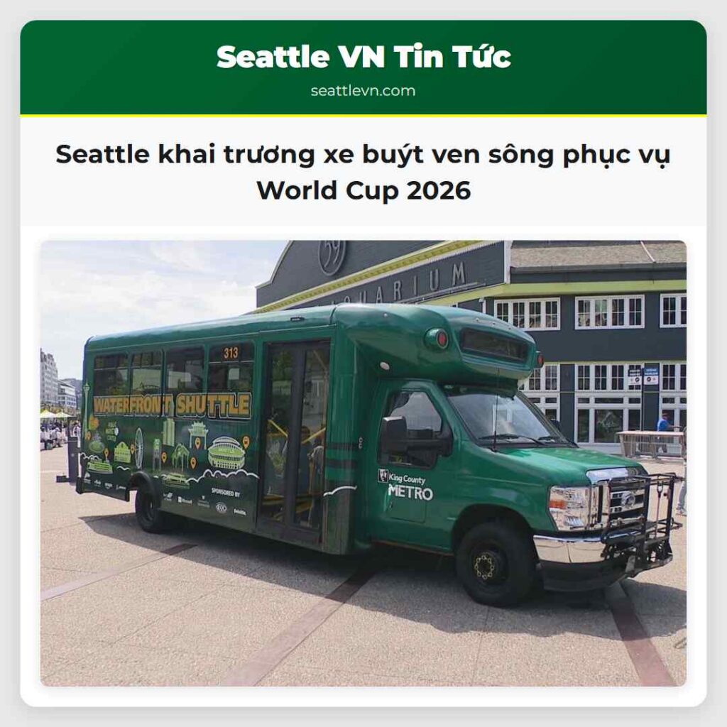 Seattle khai trương xe buýt ven sông phục vụ