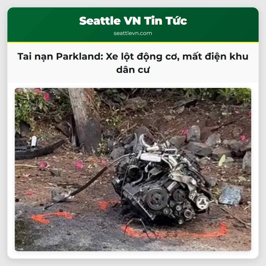 Tai nạn Parkland: Xe lột động cơ, mất điện khu