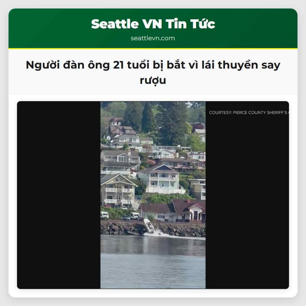 Người đàn ông 21 tuổi bị bắt vì lái thuyền say