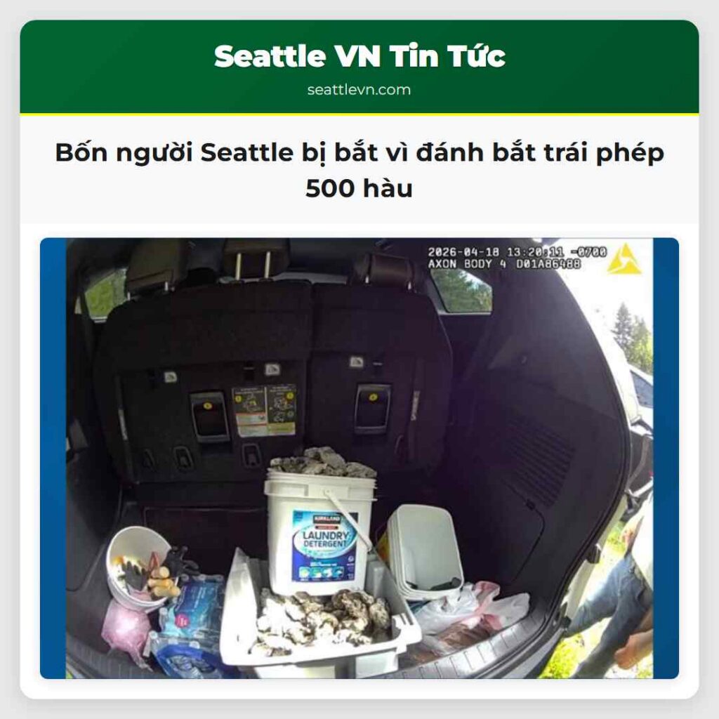 Bốn người Seattle bị bắt vì đánh bắt trái phép