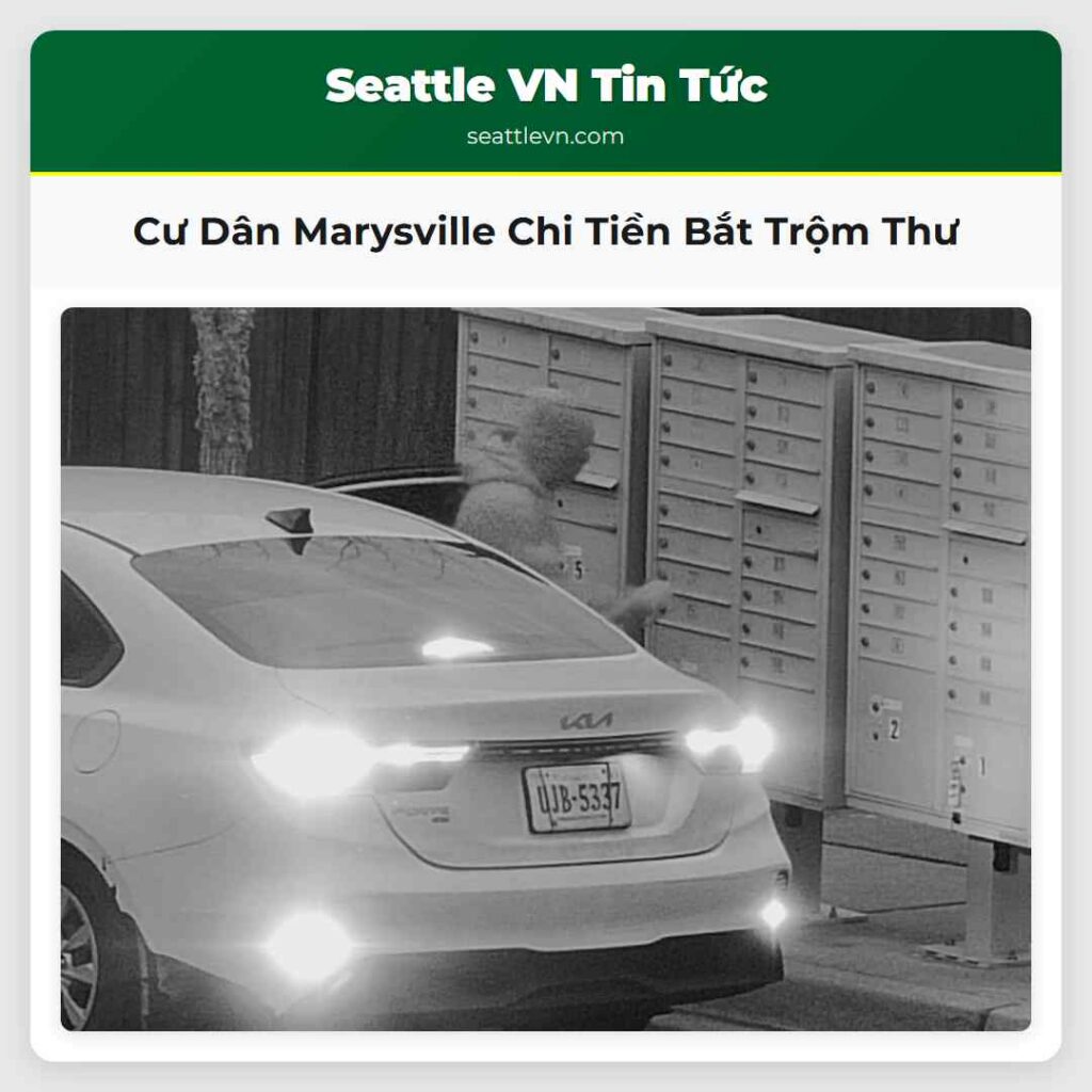 Cư Dân Marysville Chi Tiền Bắt Trộm Thư