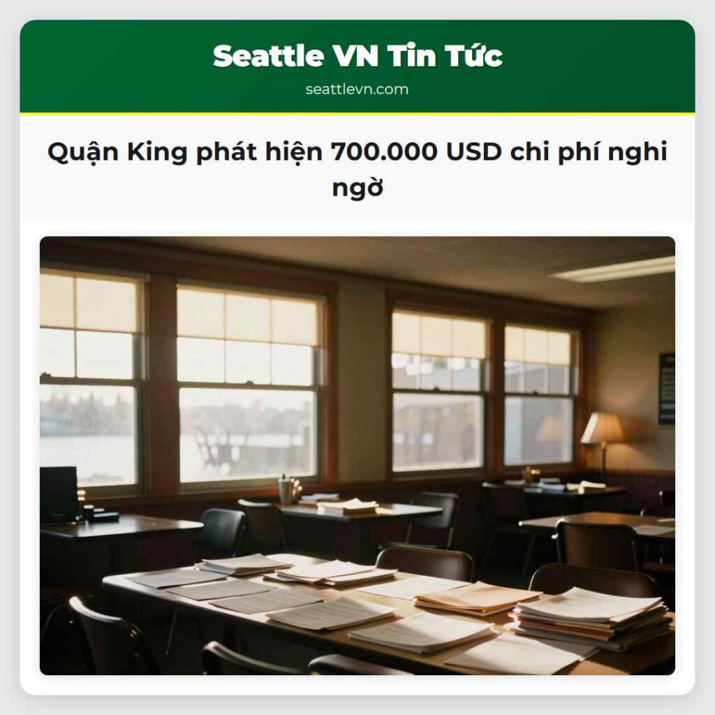 Quận King phát hiện 700.000 USD chi phí nghi ngờ