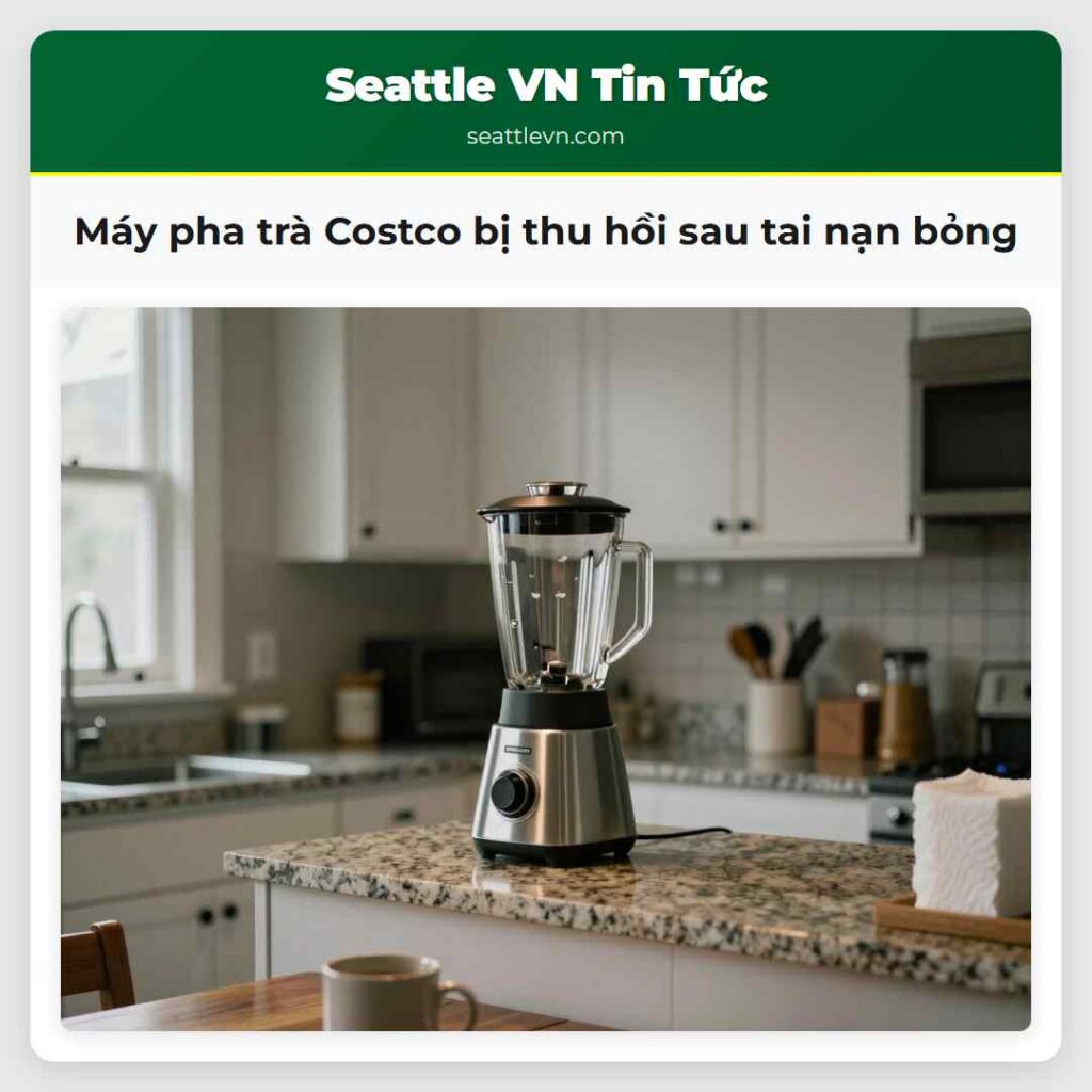 Máy pha trà Costco bị thu hồi sau tai nạn bỏng