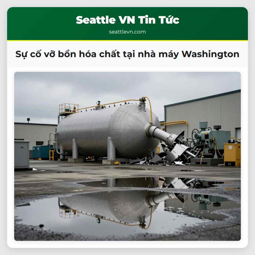 Sự cố vỡ bồn hóa chất tại nhà máy Washington
