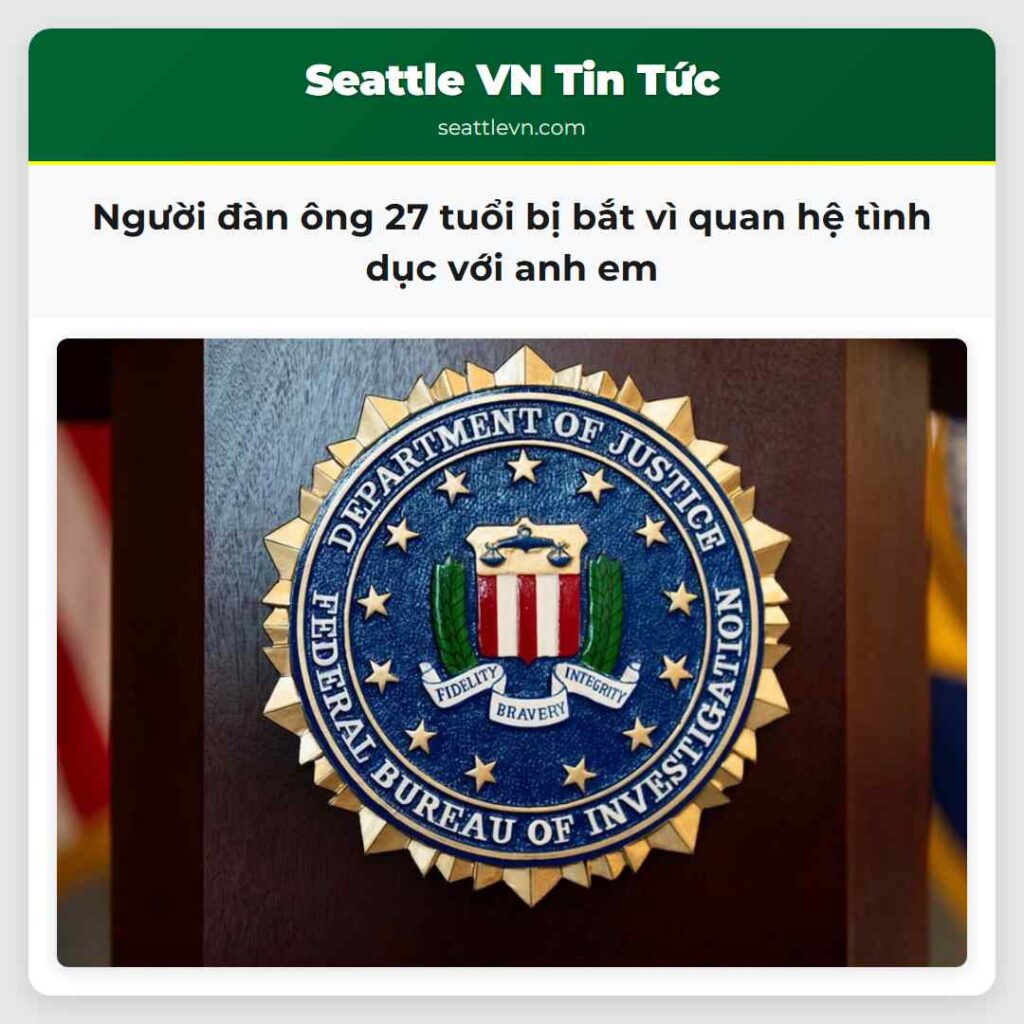 Người đàn ông 27 tuổi bị bắt vì quan hệ tình dục