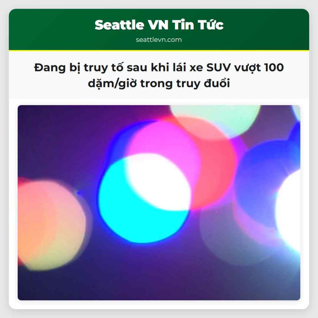 Đang bị truy tố sau khi lái xe SUV vượt 100