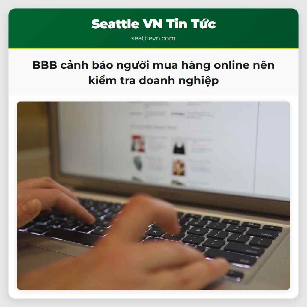 BBB cảnh báo người mua hàng online nên kiểm tra