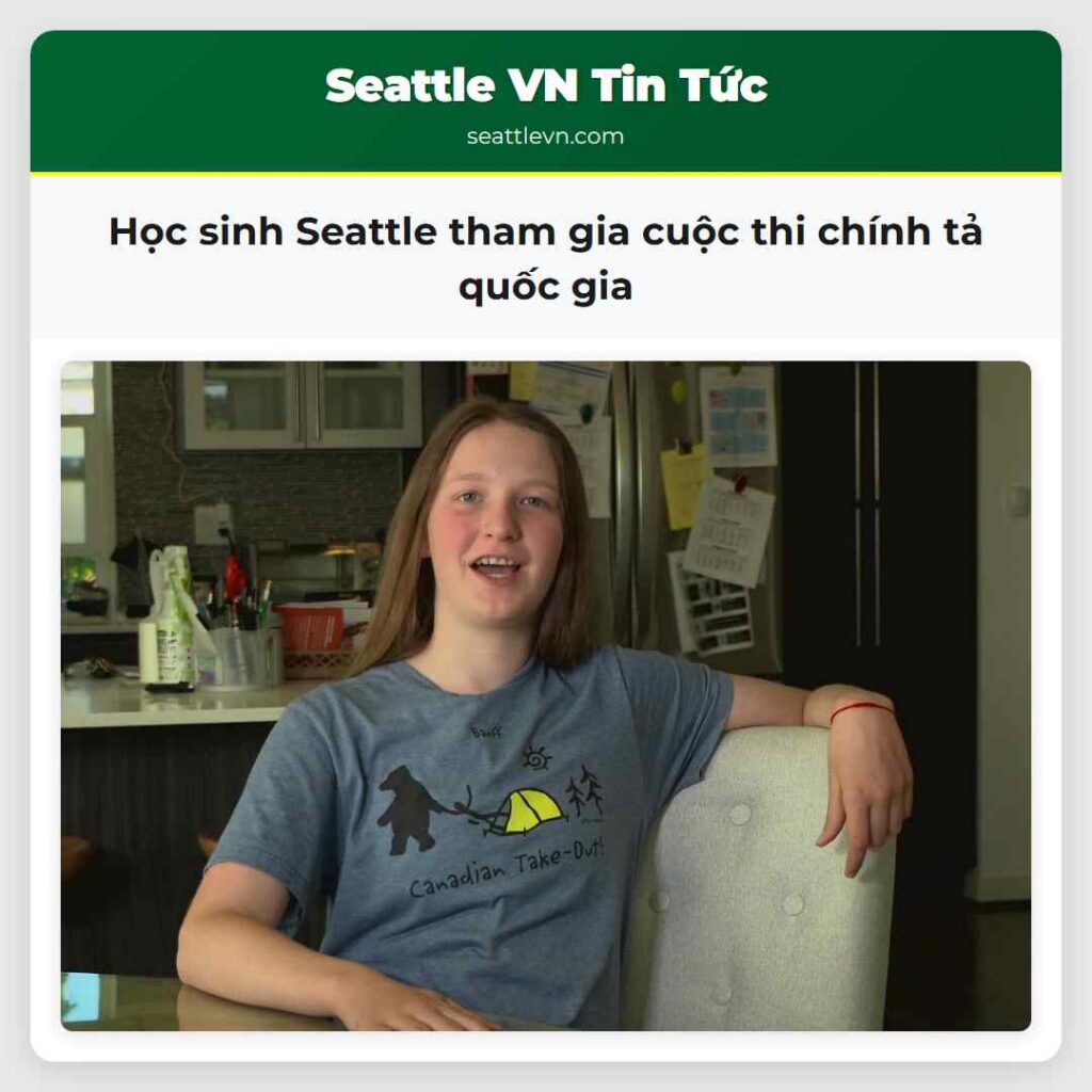 Học sinh Seattle tham gia cuộc thi chính tả quốc