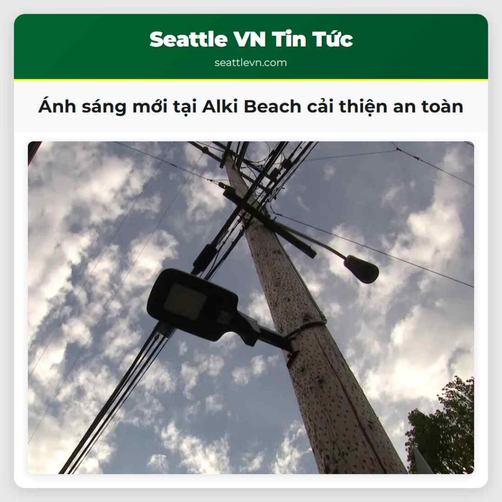 Ánh sáng mới tại Alki Beach cải thiện an toàn