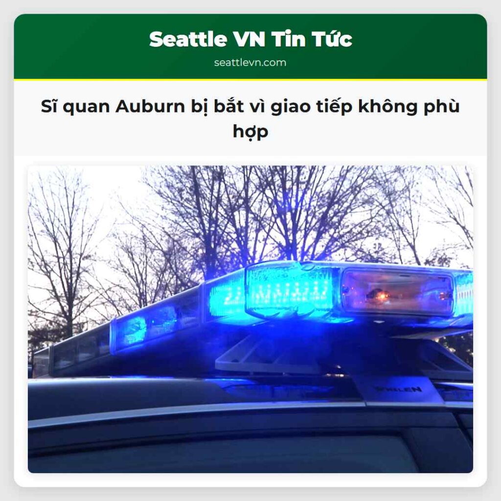 Sĩ quan Auburn bị bắt vì giao tiếp không phù hợp