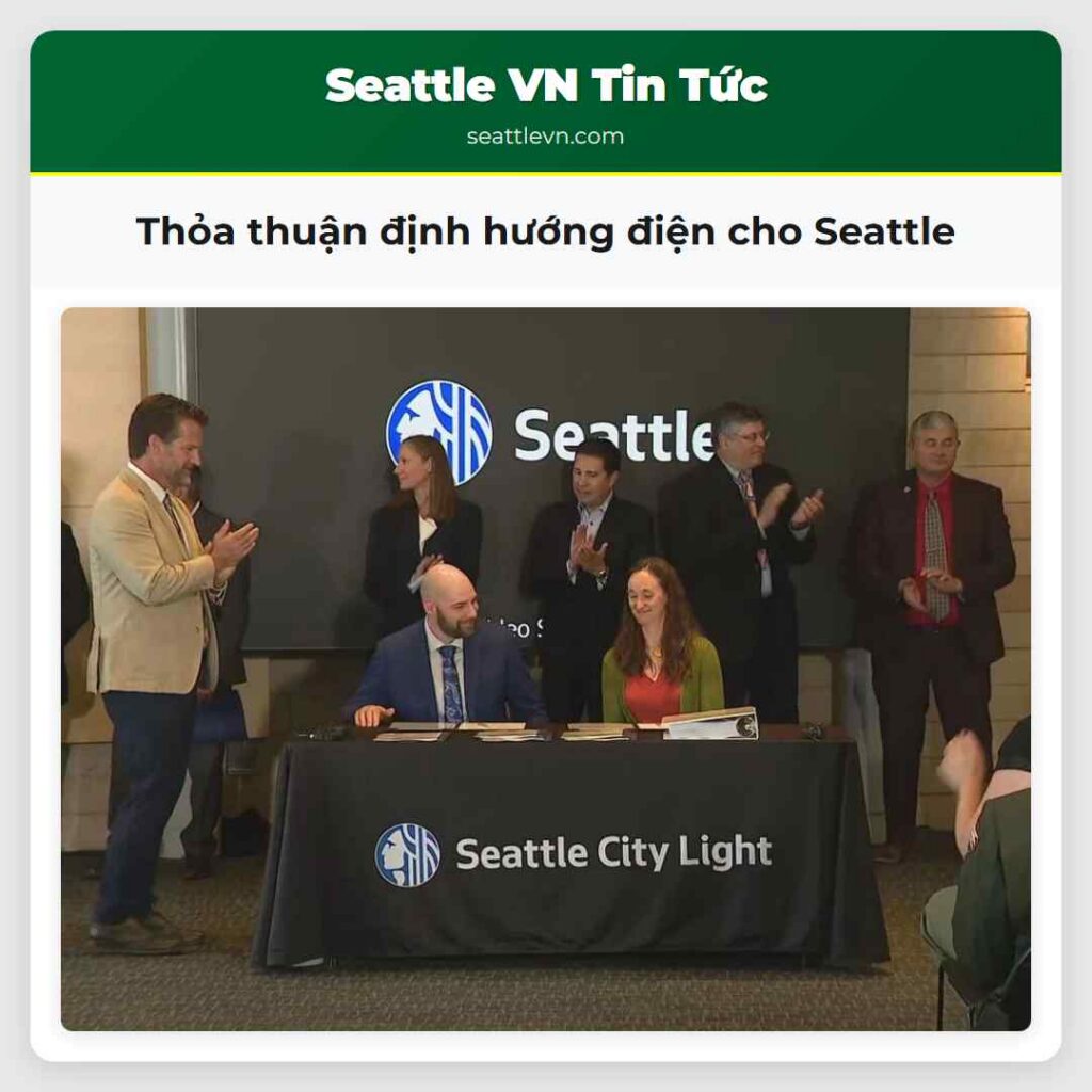 Thỏa thuận định hướng điện cho Seattle