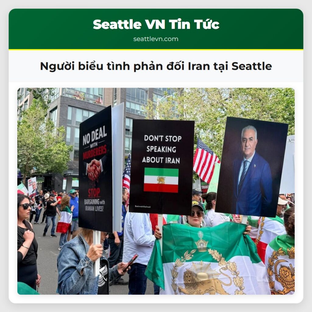 Người biểu tình phản đối Iran tại Seattle