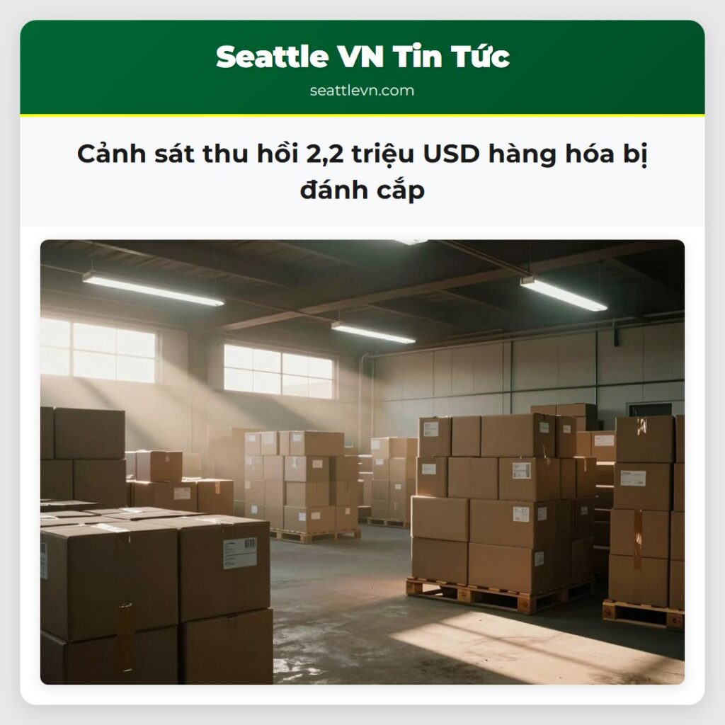 Cảnh sát thu hồi 2,2 triệu USD hàng hóa bị đánh