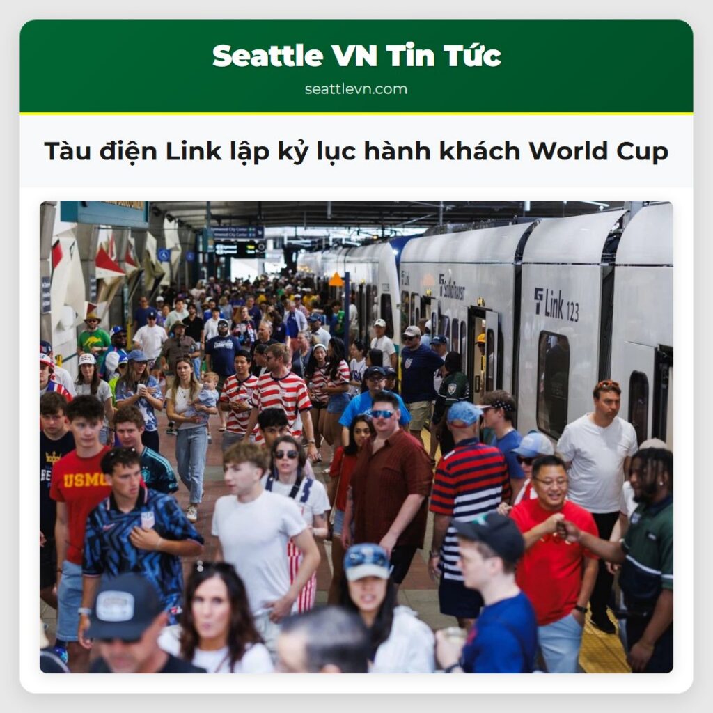 Tàu điện Link lập kỷ lục hành khách World Cup