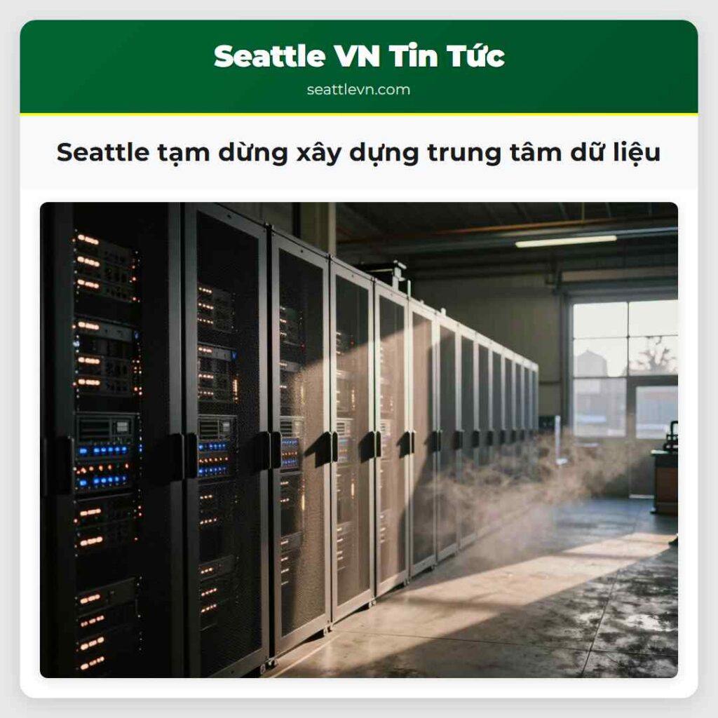 Seattle tạm dừng xây dựng trung tâm dữ liệu