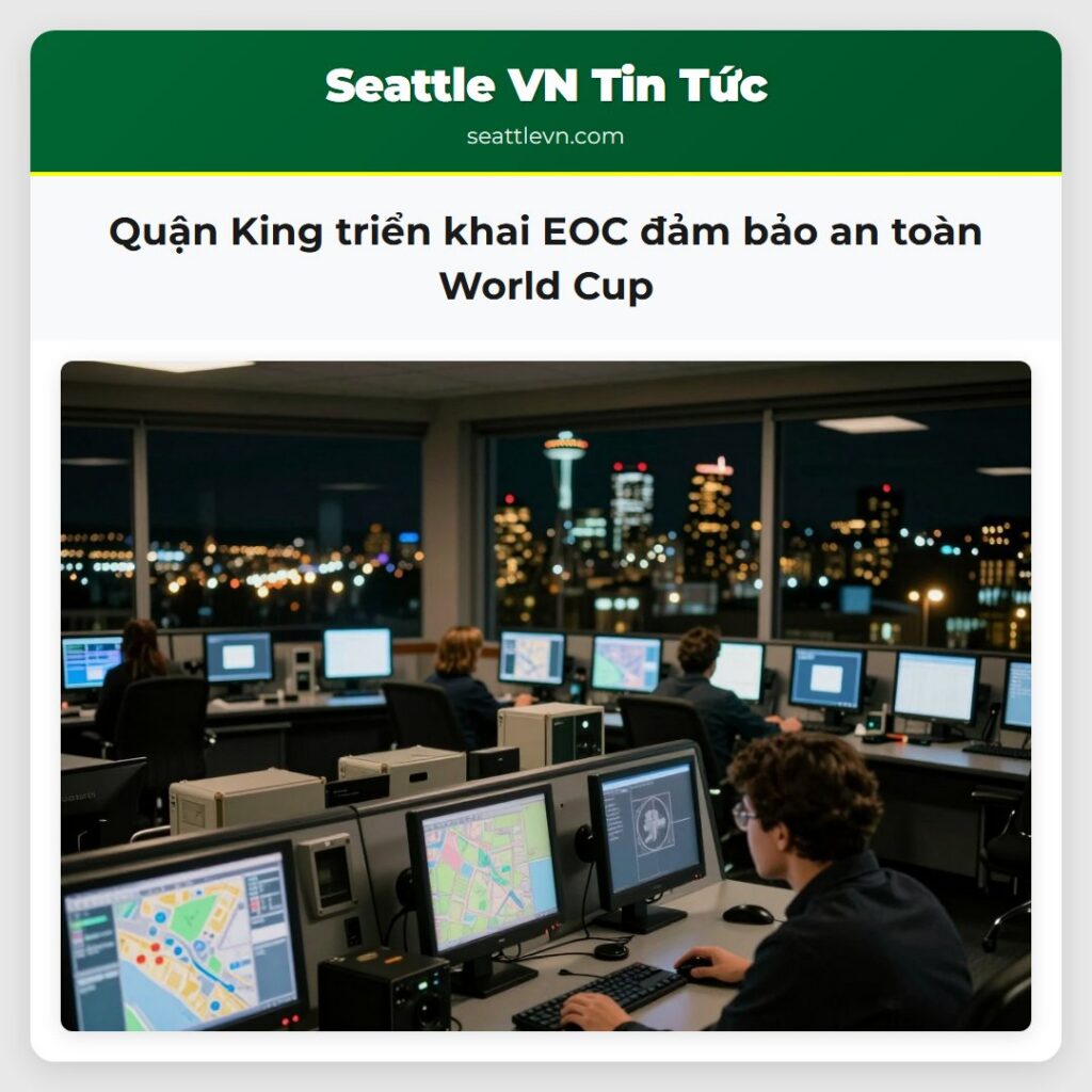 Quận King triển khai EOC đảm bảo an toàn World Cup