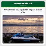 PCCC Everett cứu người đàn ông kẹt thuyền phao