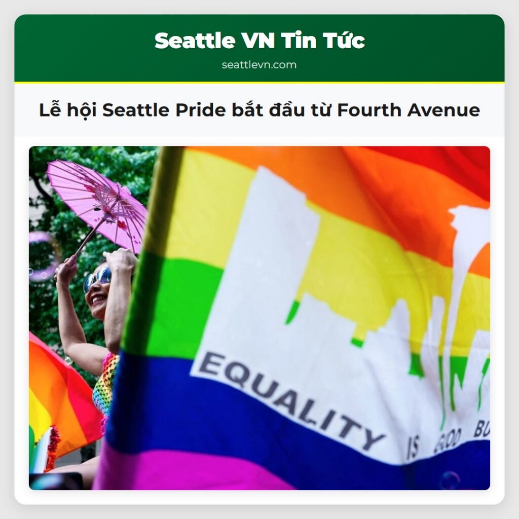 Lễ hội Seattle Pride bắt đầu từ Fourth Avenue