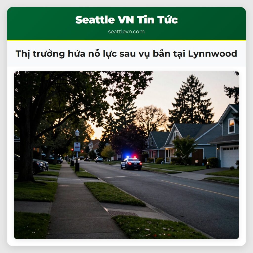 Thị trưởng hứa nỗ lực sau vụ bắn tại Lynnwood