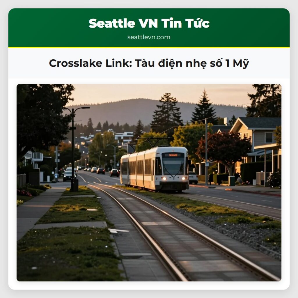 Crosslake Link: Tàu điện nhẹ số 1 Mỹ