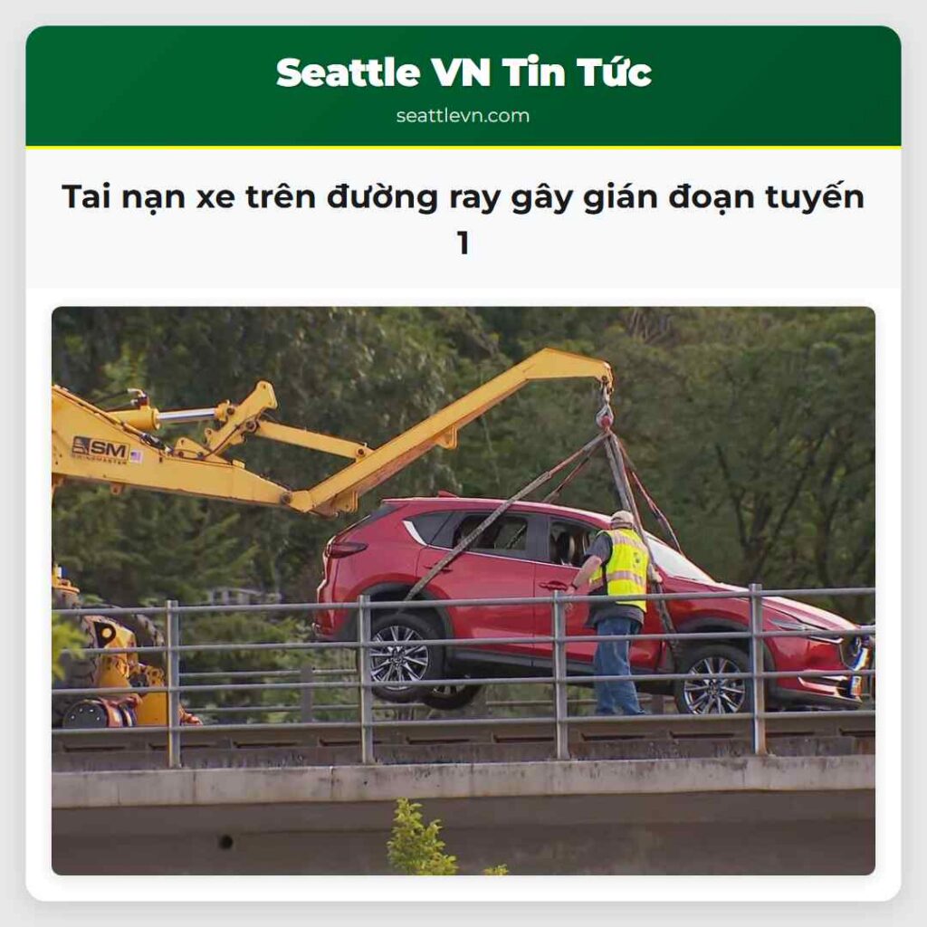 Tai nạn xe trên đường ray gây gián đoạn tuyến 1