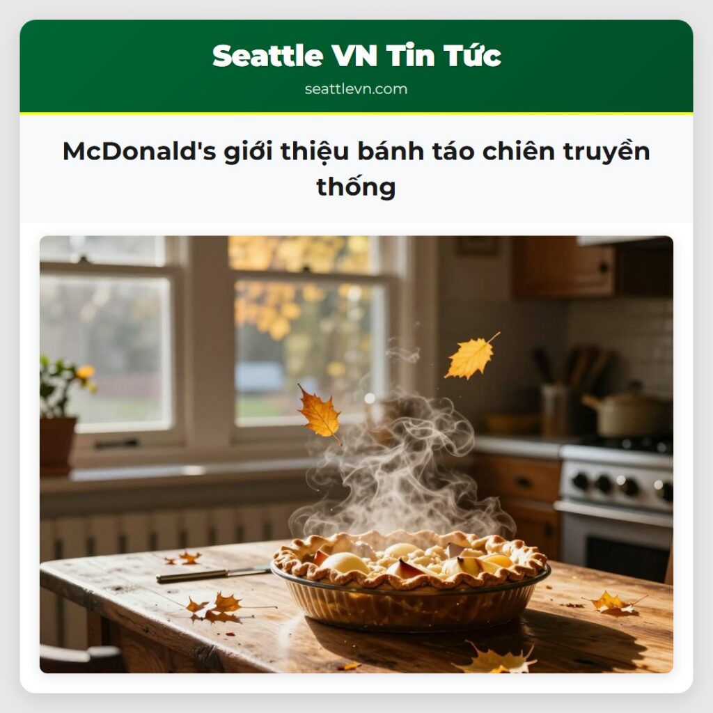 McDonald's giới thiệu bánh táo chiên truyền thống