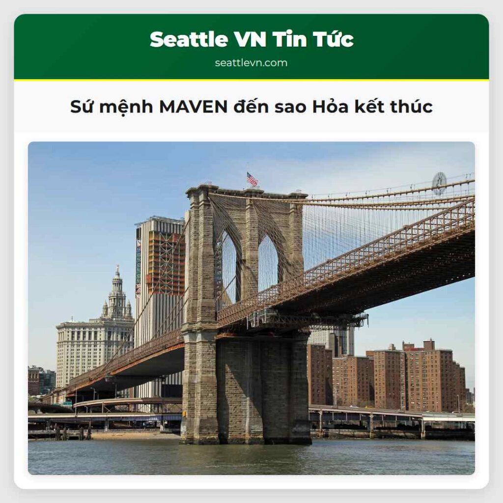 Sứ mệnh MAVEN đến sao Hỏa kết thúc
