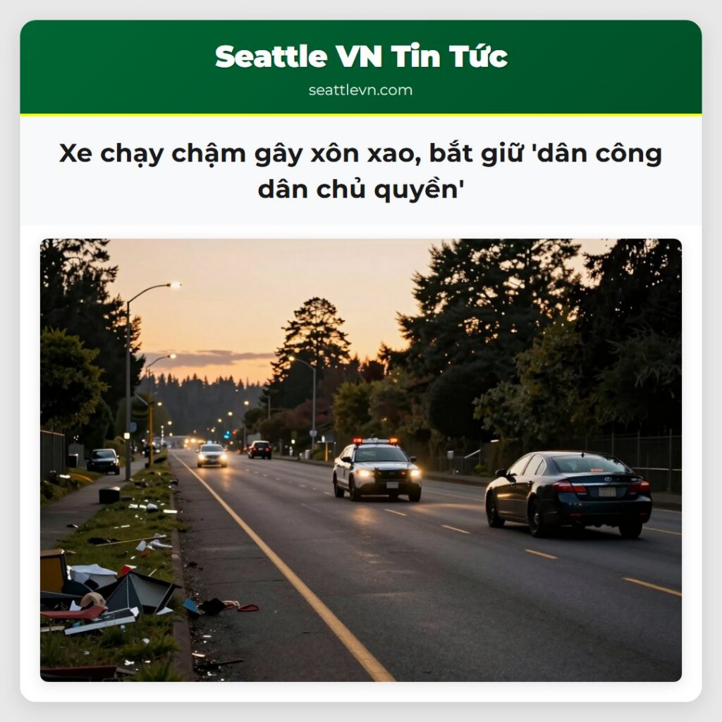 Xe chạy chậm gây xôn xao, bắt giữ 'dân công dân