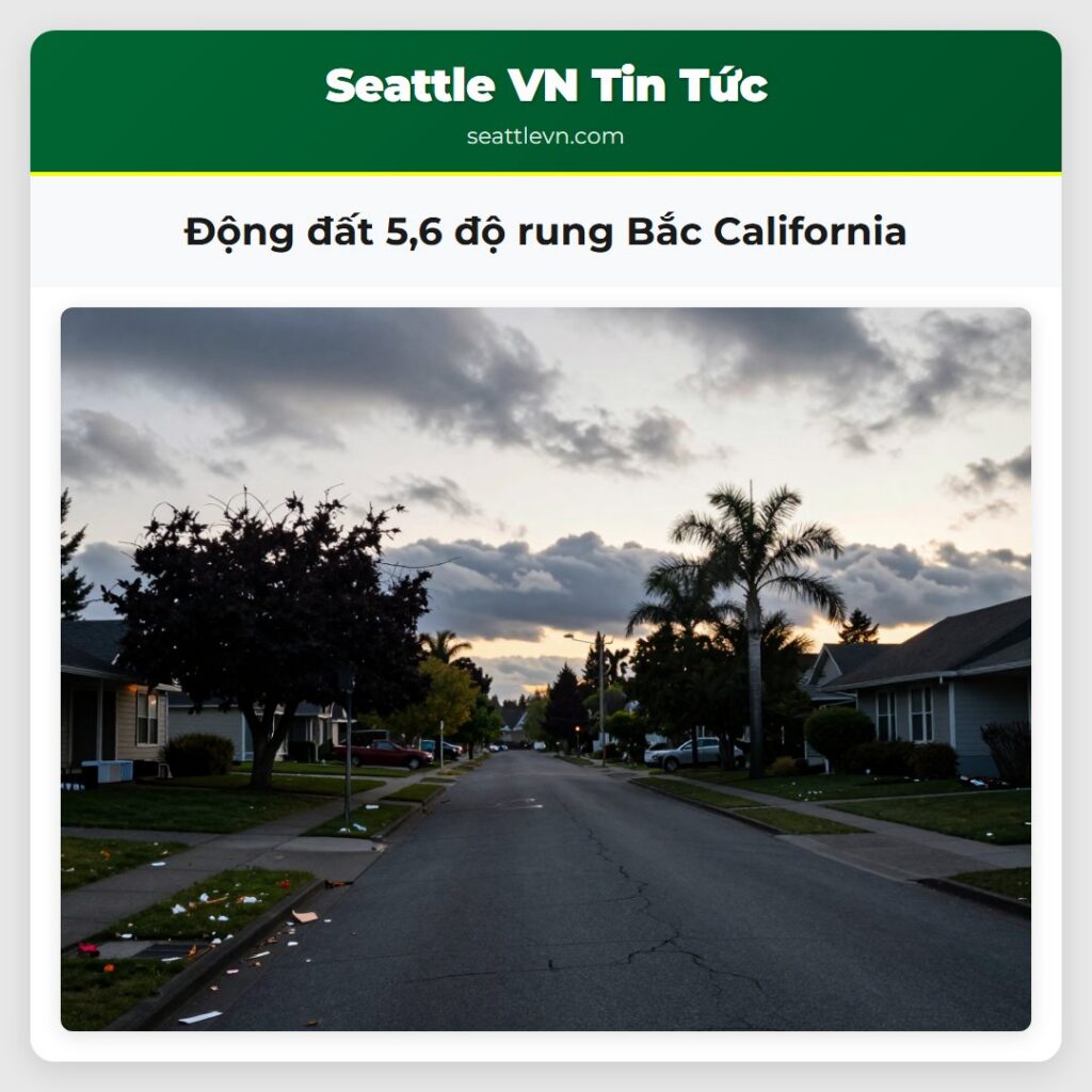 Động đất 5,6 độ rung Bắc California
