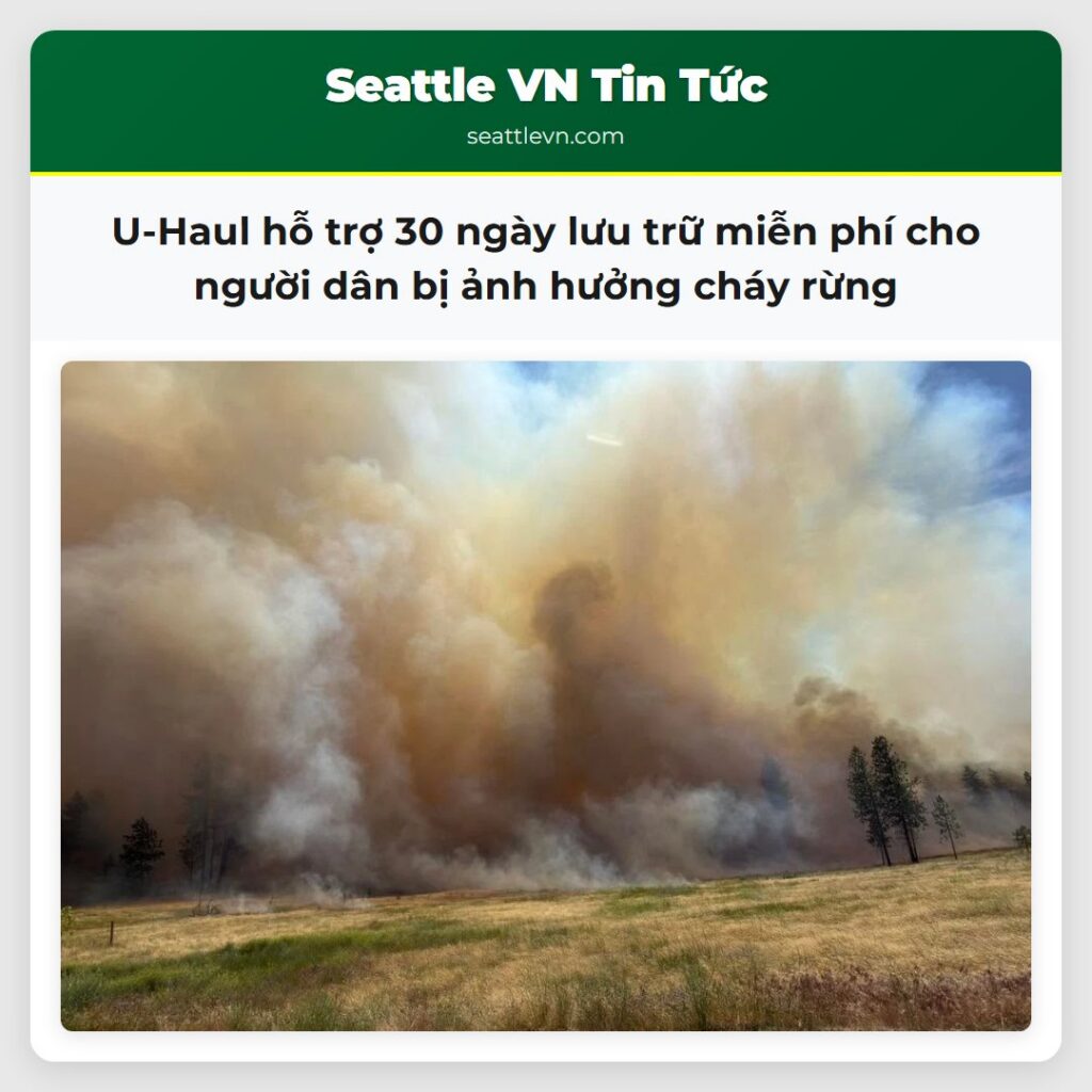 U-Haul hỗ trợ 30 ngày lưu trữ miễn phí cho người