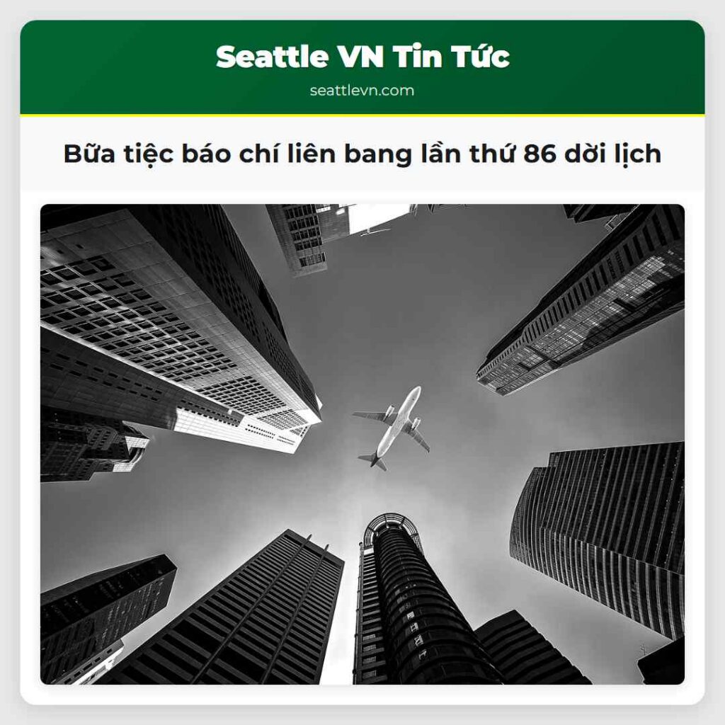 Bữa tiệc báo chí liên bang lần thứ 86 dời lịch