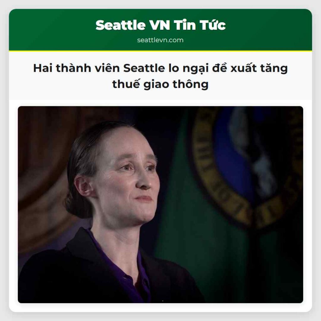 Hai thành viên Seattle lo ngại đề xuất tăng thuế