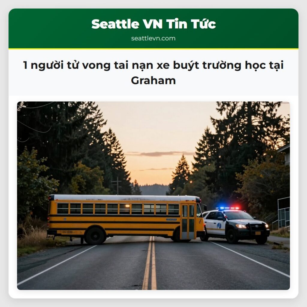1 người tử vong tai nạn xe buýt trường học tại