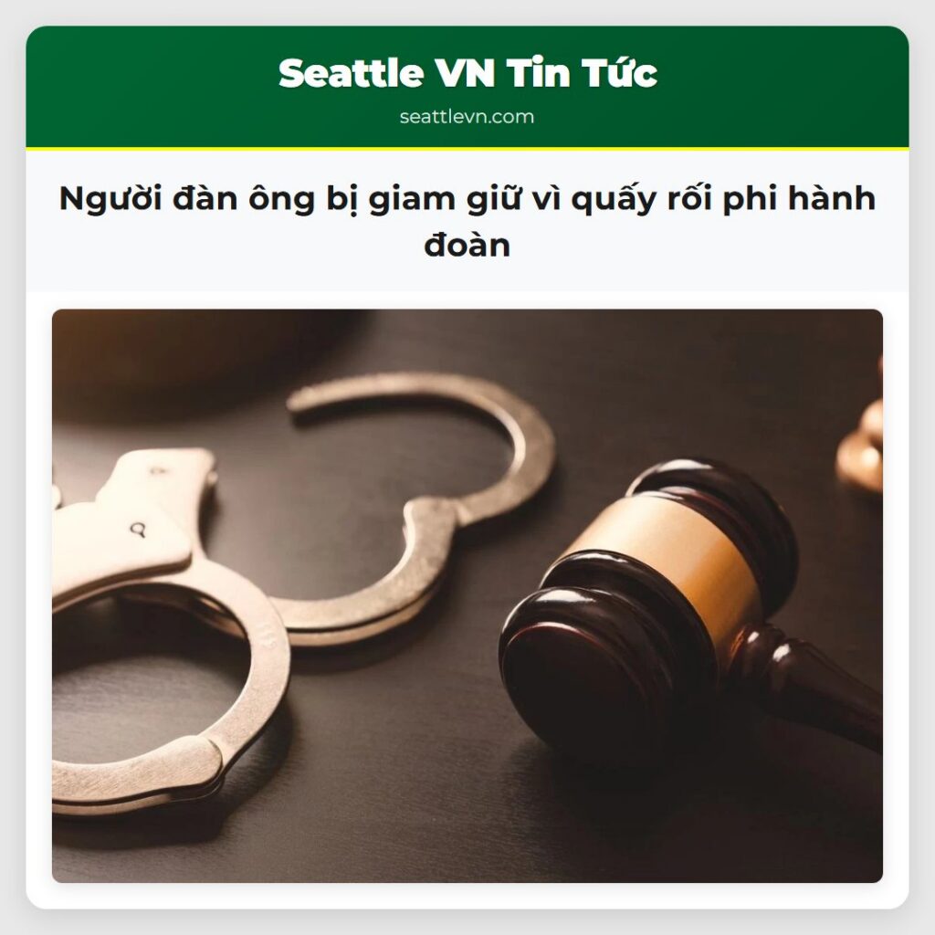 Người đàn ông bị giam giữ vì quấy rối phi hành